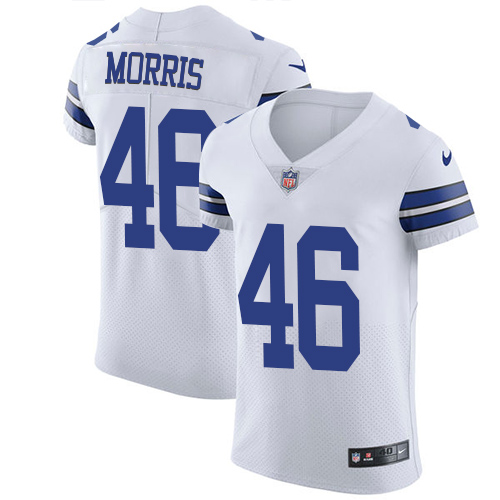 Nike Cowboys #46 Alfred Morris White Men's Stitched NFL Vapor Untouchable Elite Jersey